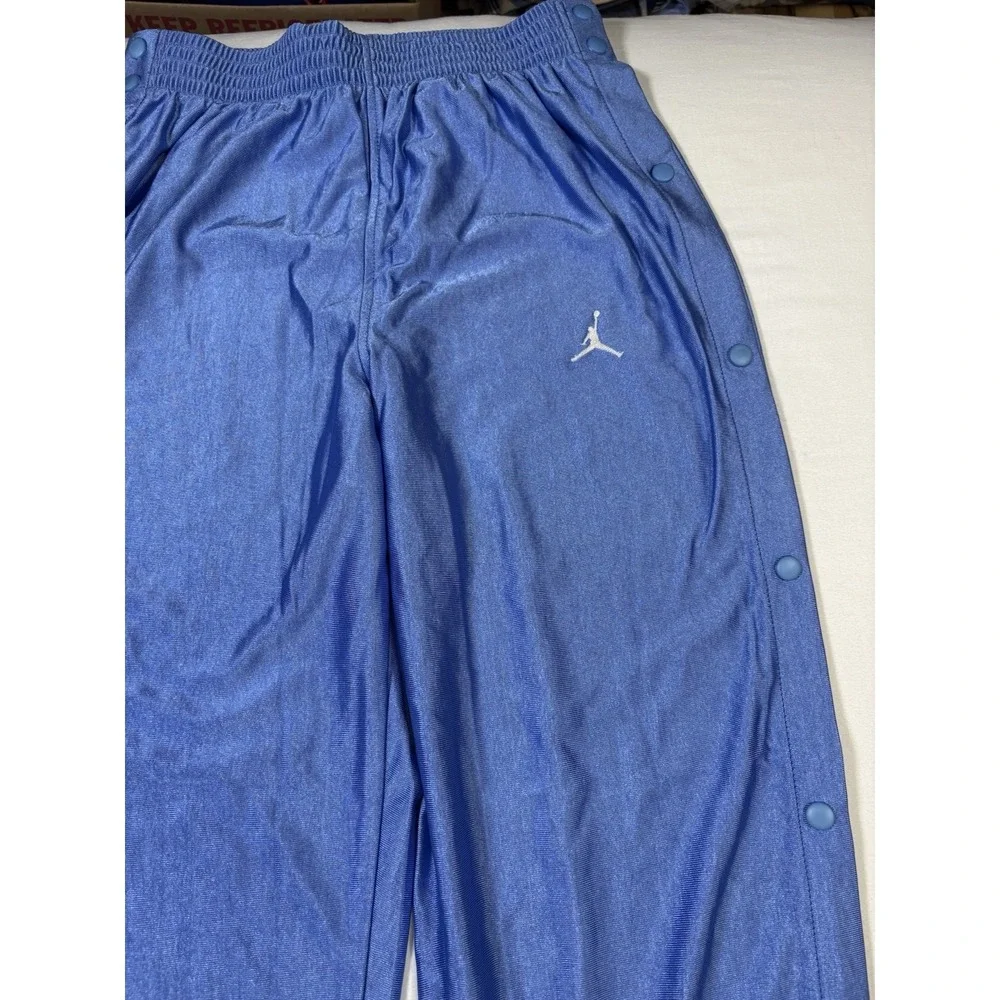 Vtg Jordan UNC Tar Heels Tear Away Snap Pants Men L Blue Breakaway Made in USA
